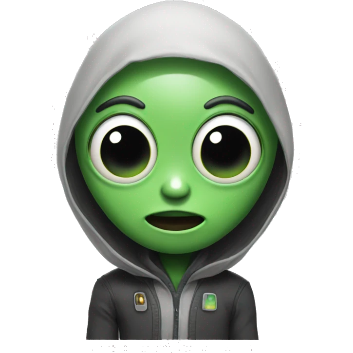 Hello alien emoji