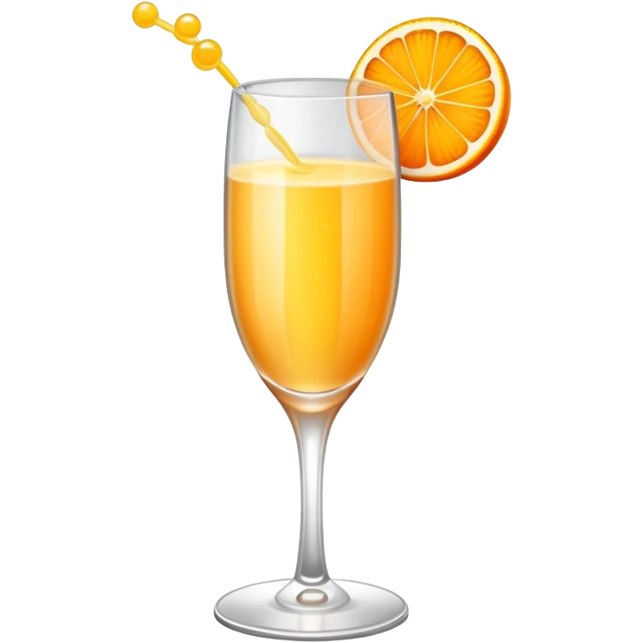 Mimosa drink in a champagne flute emoji