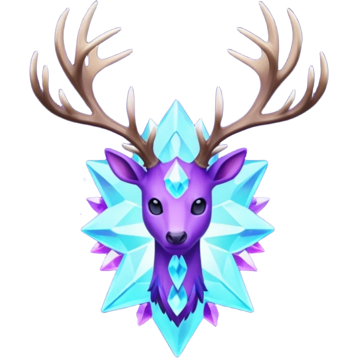 Pokemon legendary purple and cian crystal xerneas emoji
