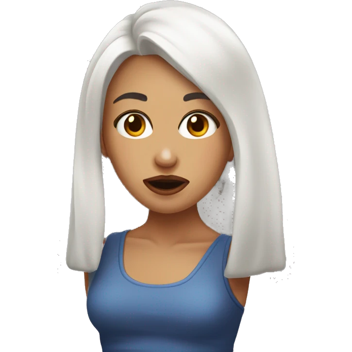 Labios mordiéndose  emoji