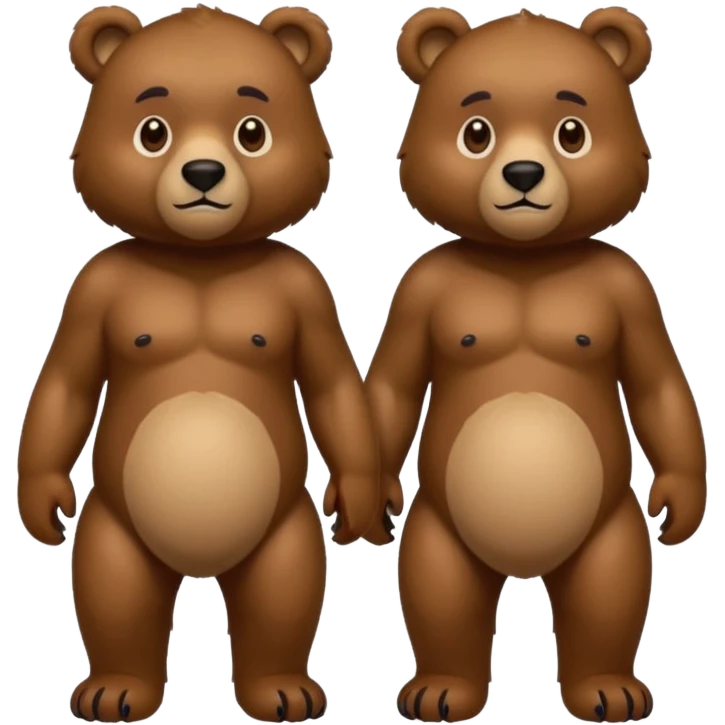 Bear couple emoji