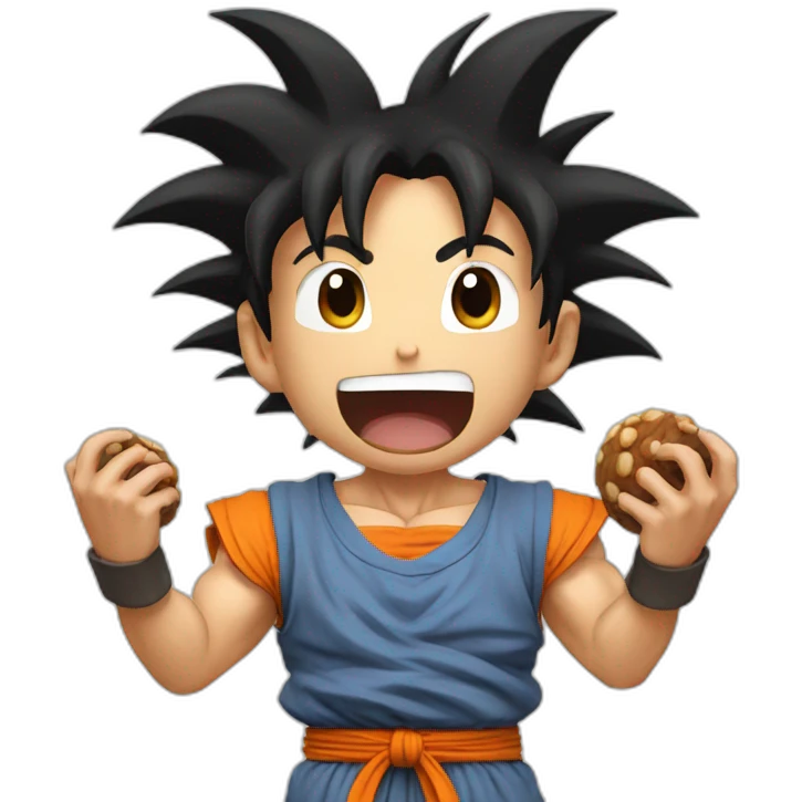 goku holding nuts emoji