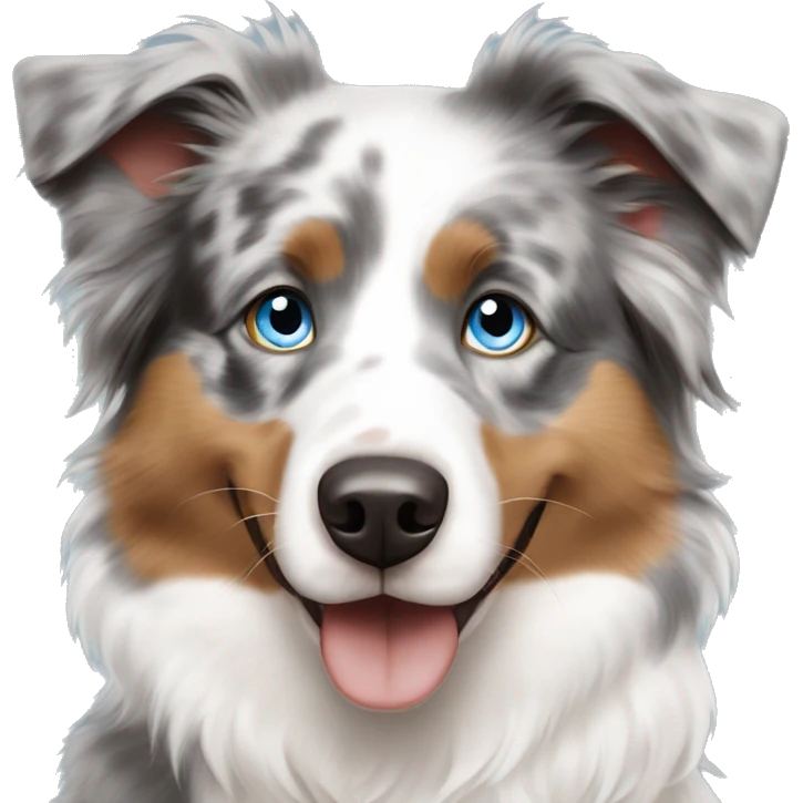 Blue eyed Australian shepherd  emoji