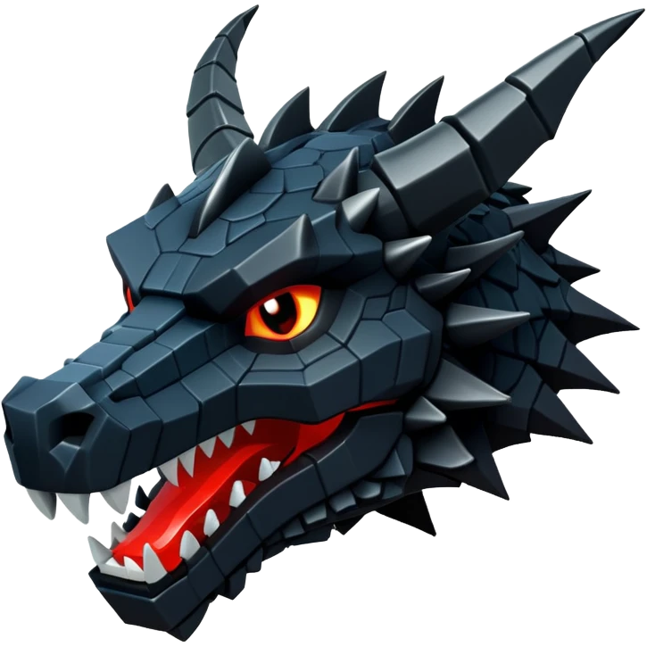 Minecraft black dragon head emoji