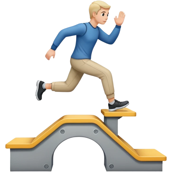 stepping up onto and down from a platform emoji