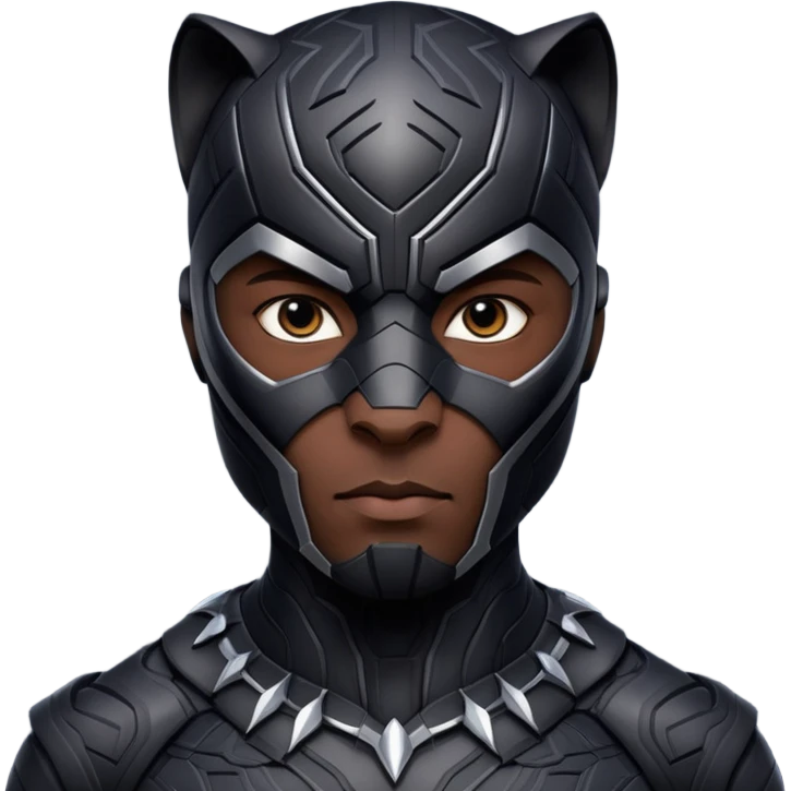 black panther hero face emoji
