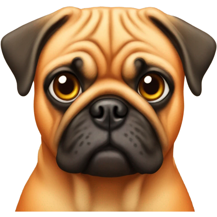 Orange pug emoji