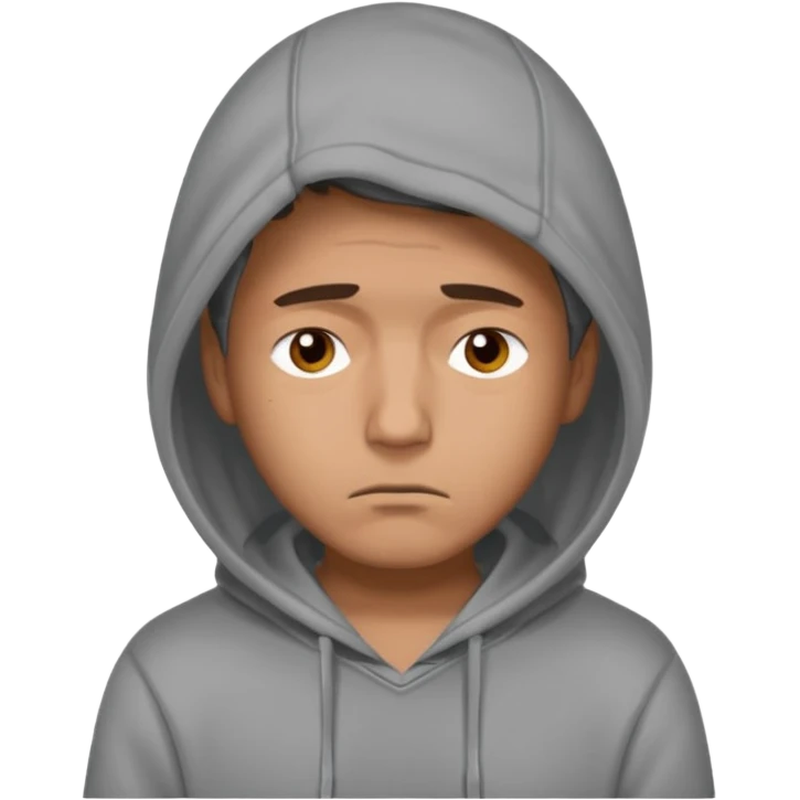 men with hoodie sad emoji