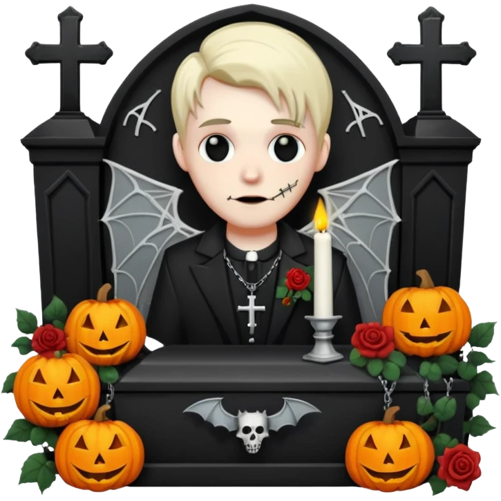 Chris motionless  🕸🦇♱🎃🥀⚰️🪦⛓🕯🎶🎤 emoji