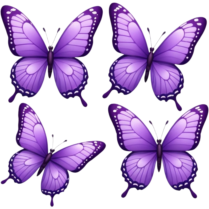 Purple butterflies emoji