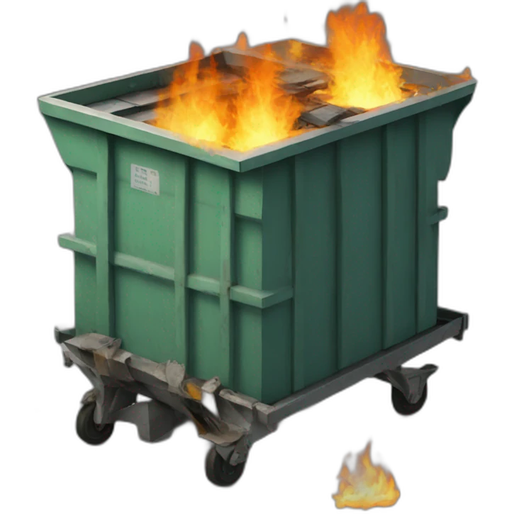 Dumpster fire emoji