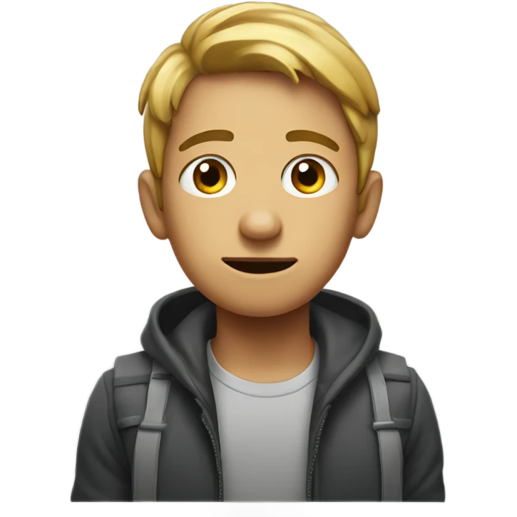 A poor boy in need of money emoji