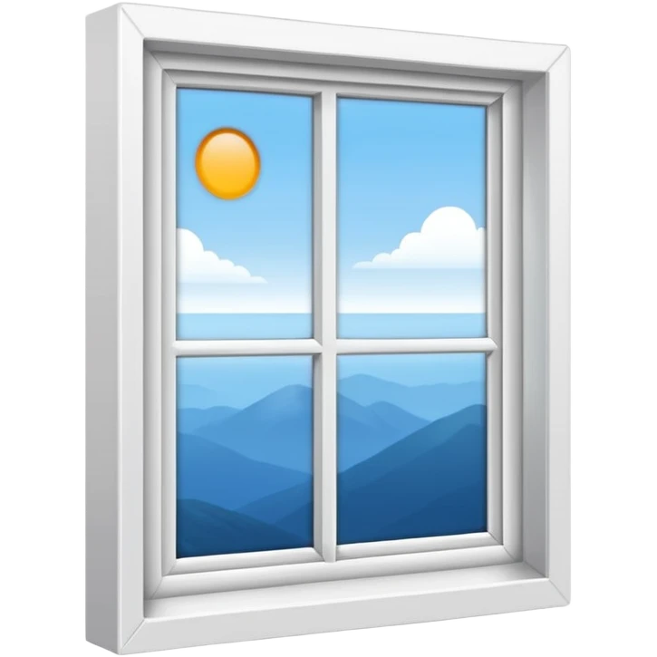 generate white open window with interior background emoji