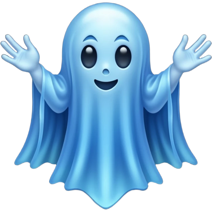 Glitter Blue Ghost emoji