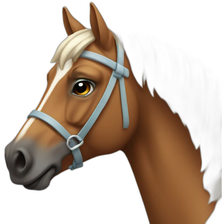 un cheval qui fume emoji