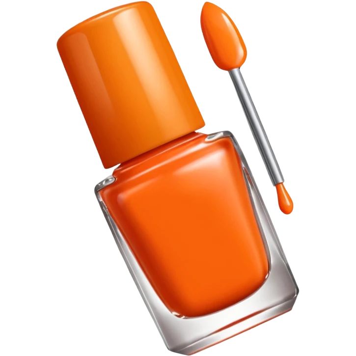 orange color nail polish emoji