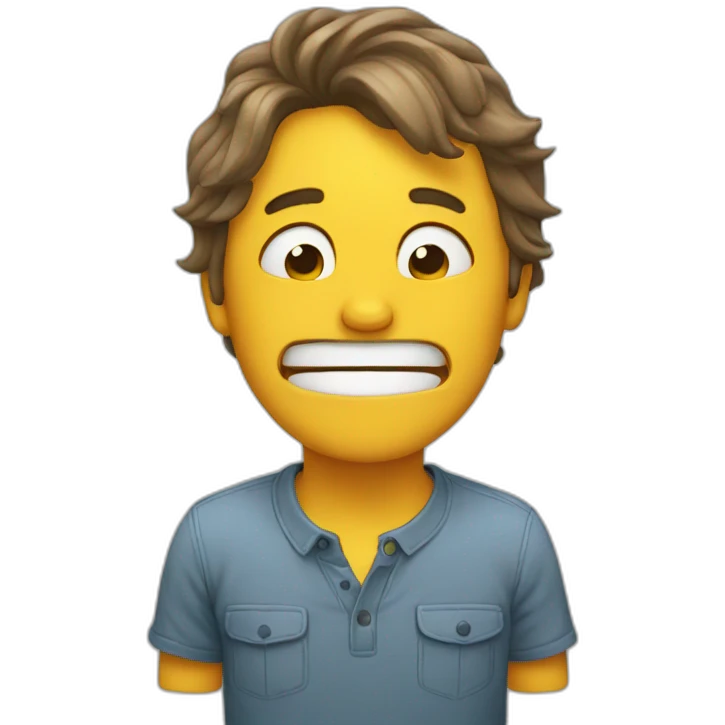 Happy crying man emoji