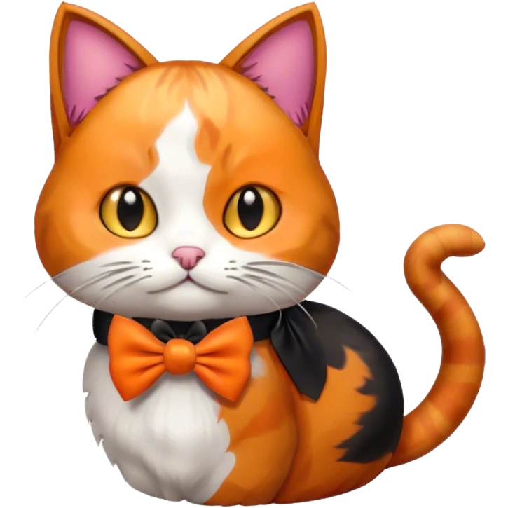 Cali cat with bow emoji