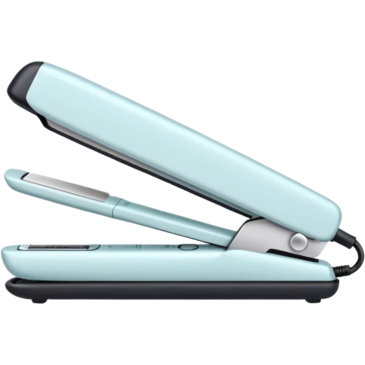open pastel white hair straightener emoji