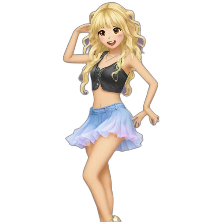 Gyaru dancing emoji