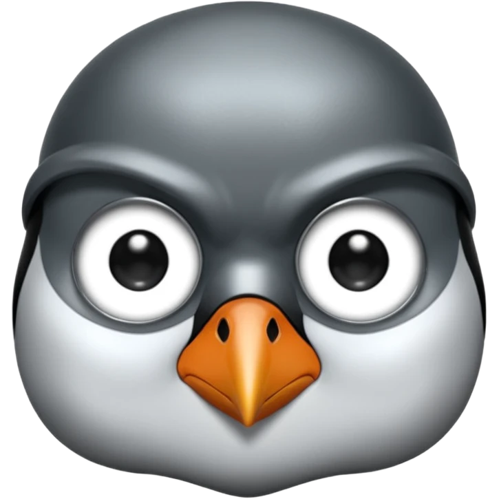 a linux penguen half face terminator emoji