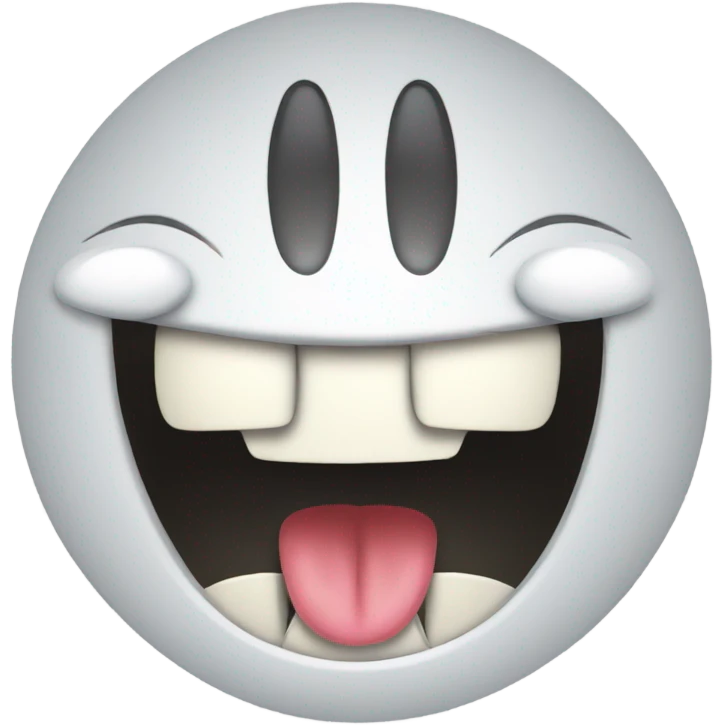 happy emoji with one tooth emoji