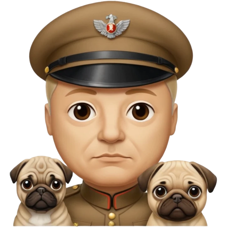 Pug and mussolini emoji