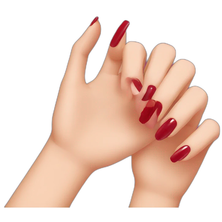 Red manicure emoji
