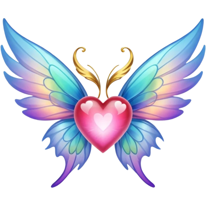 fairytale wings heart emoji