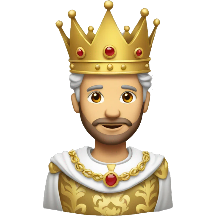 white king with crown emoji