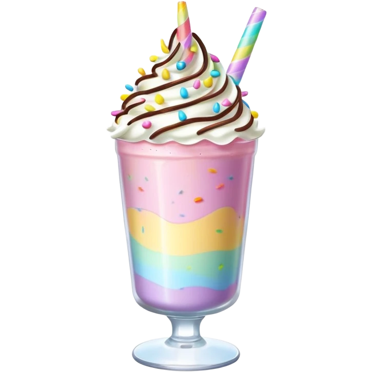 Rainbow Unicorn Milkshake emoji