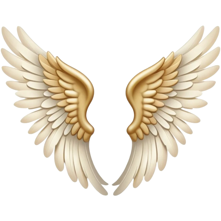 Angel wings beige  emoji