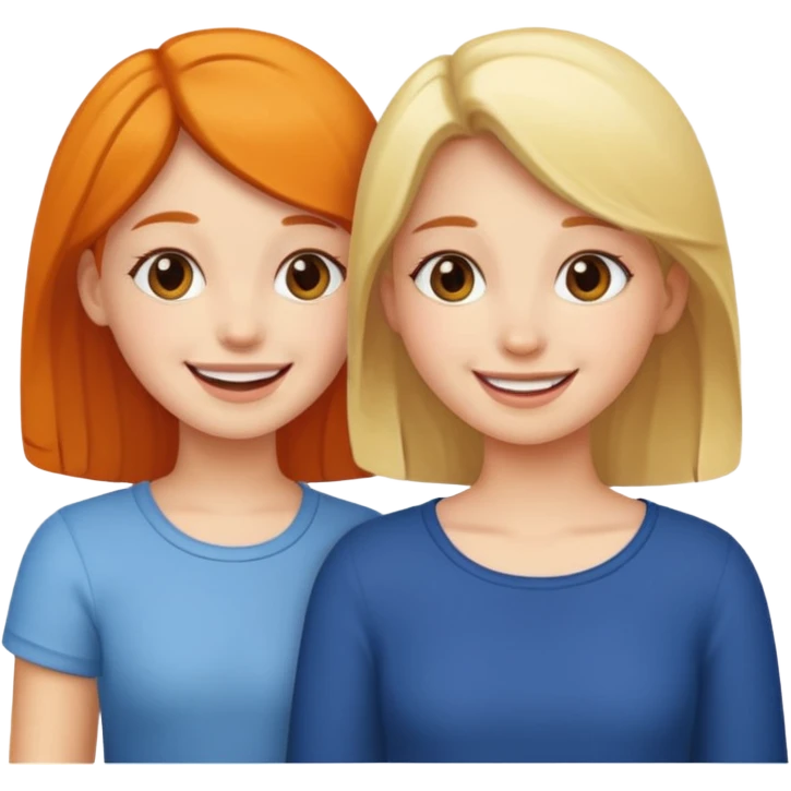 Две девушки общаются  emoji