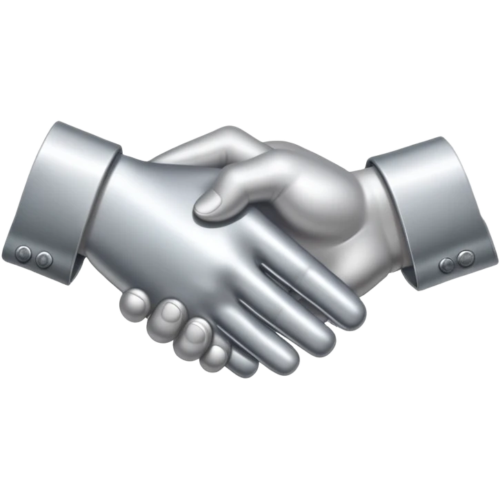 silver handshake emoji