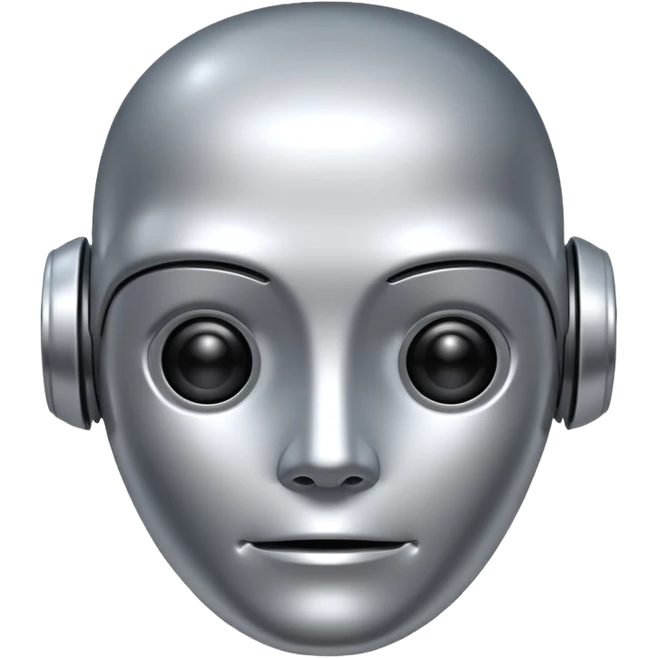 AI robot face emoji