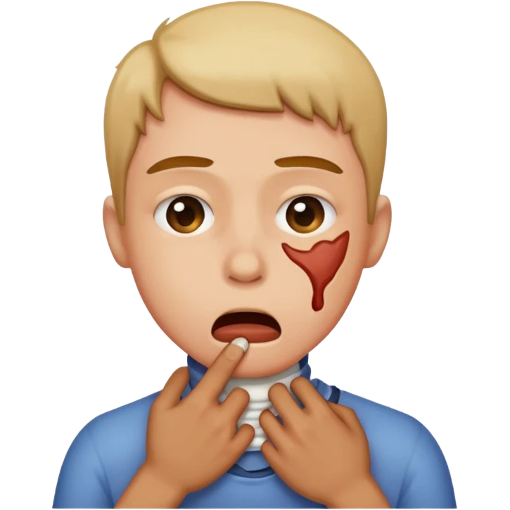 Someone chocking himself  emoji