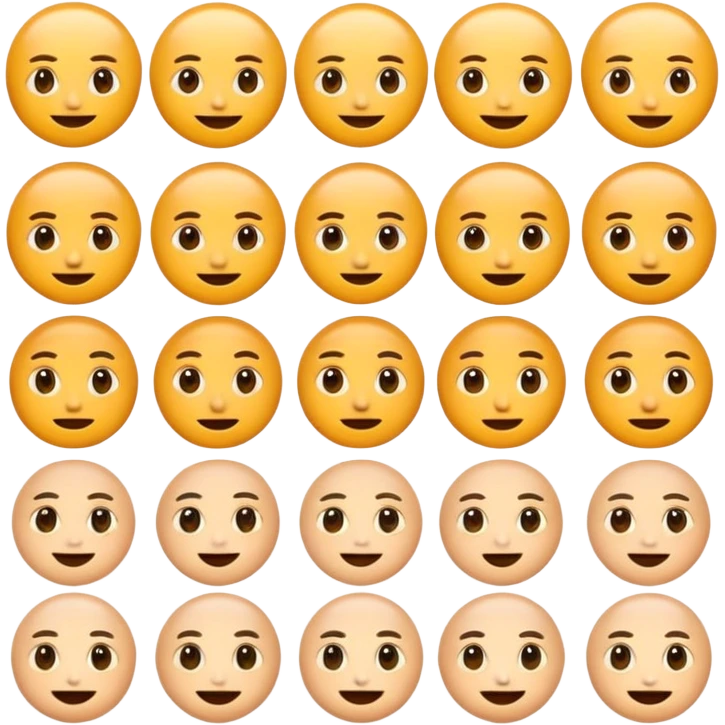 Emoji challenge.
Show 16 emojis that are almost identical.
Only one emoji has a small difference in shape or expression.
Neutral background, soft shadows.
Increase difficulty slightly.
Add subtle animation to keep attention. emoji