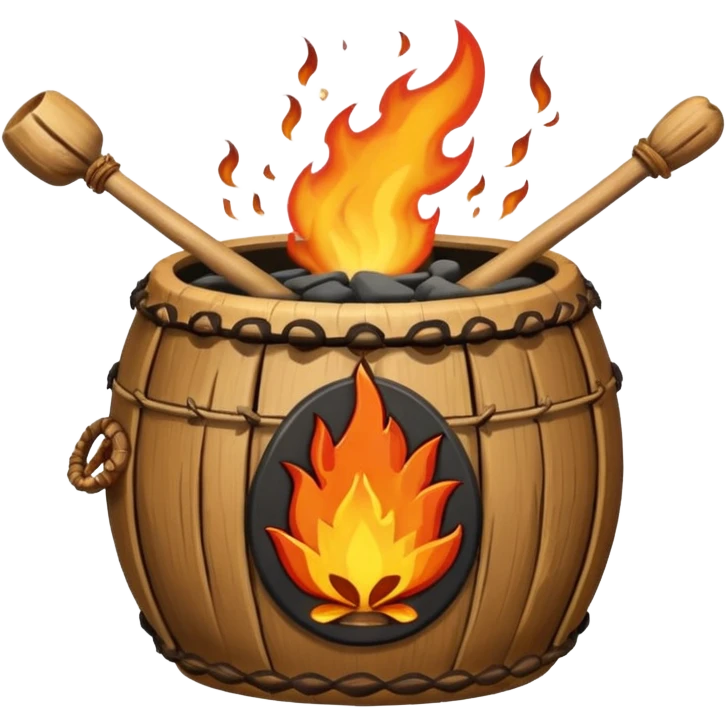 SHAMAN DRUM FIRE emoji