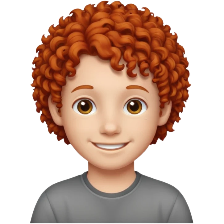red curly haired kid  emoji