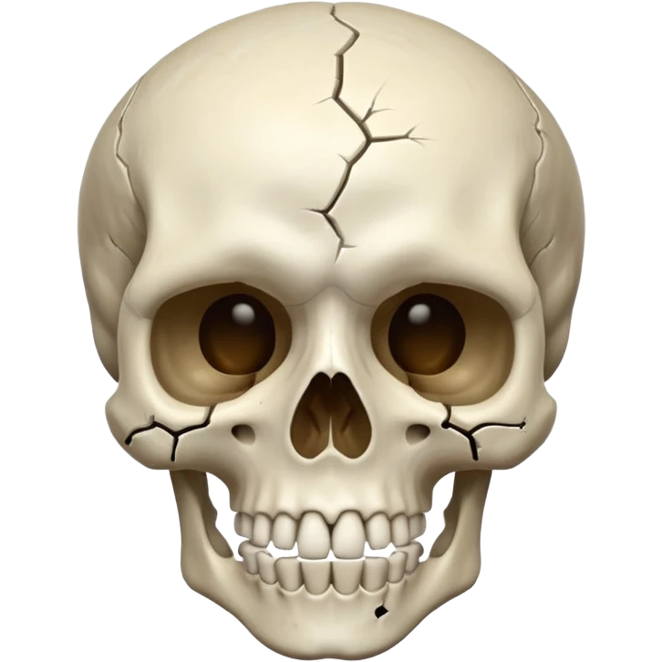 اسکلتی که از تعجب جمجمه آن ترکیده است  emoji