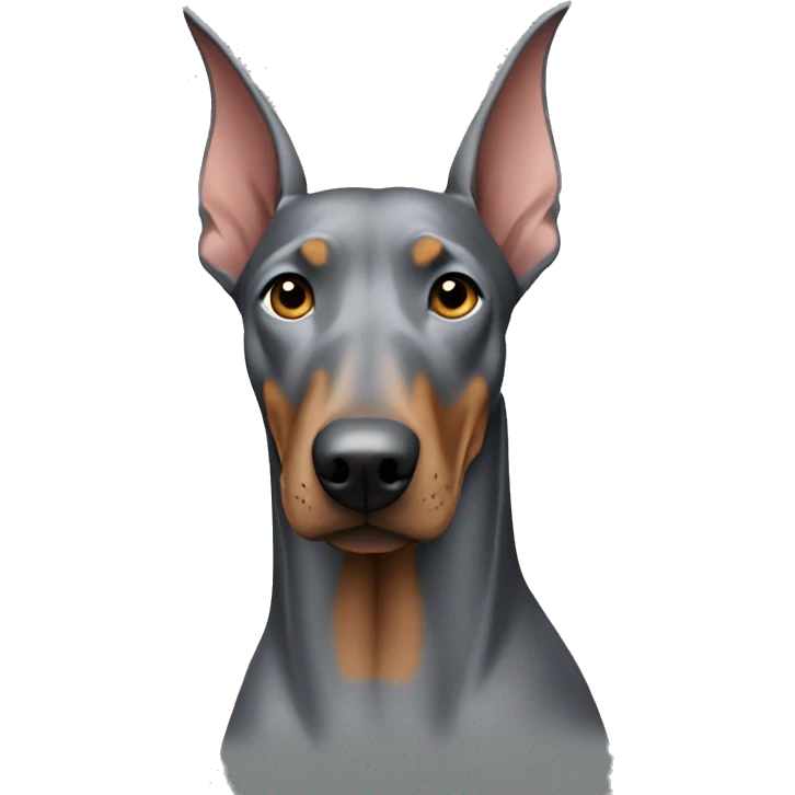 Light grey doberman emoji