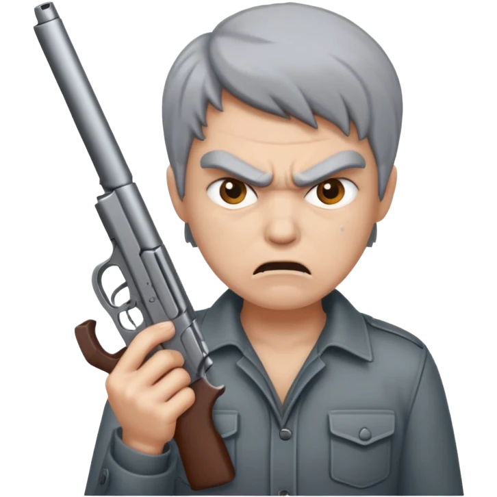 😶‍🌫️and🔫 emoji