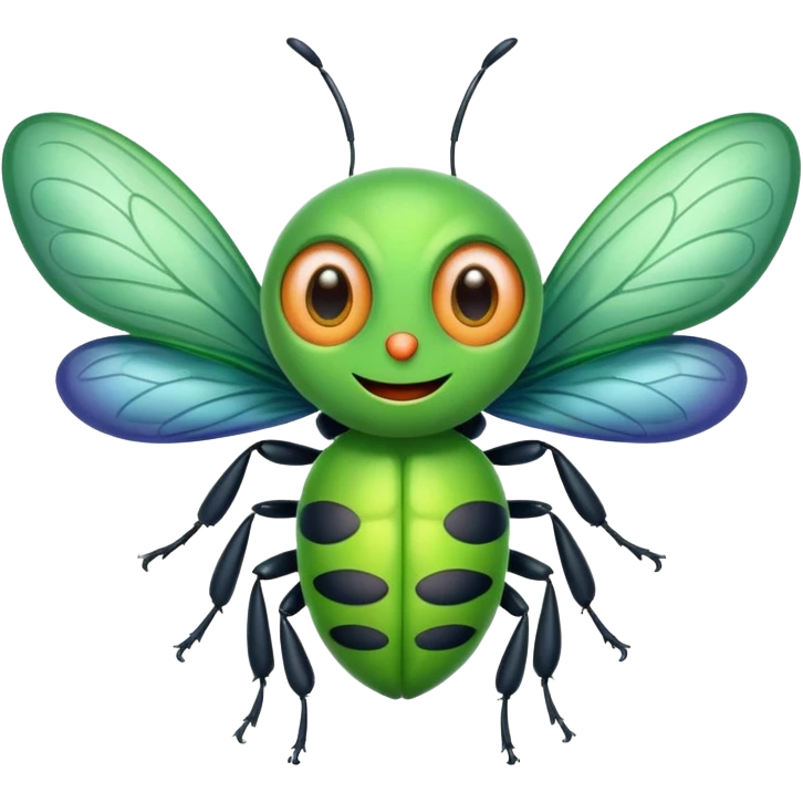 a cartoon bug with wings emoji