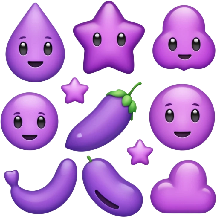 Cute purple things emoji
