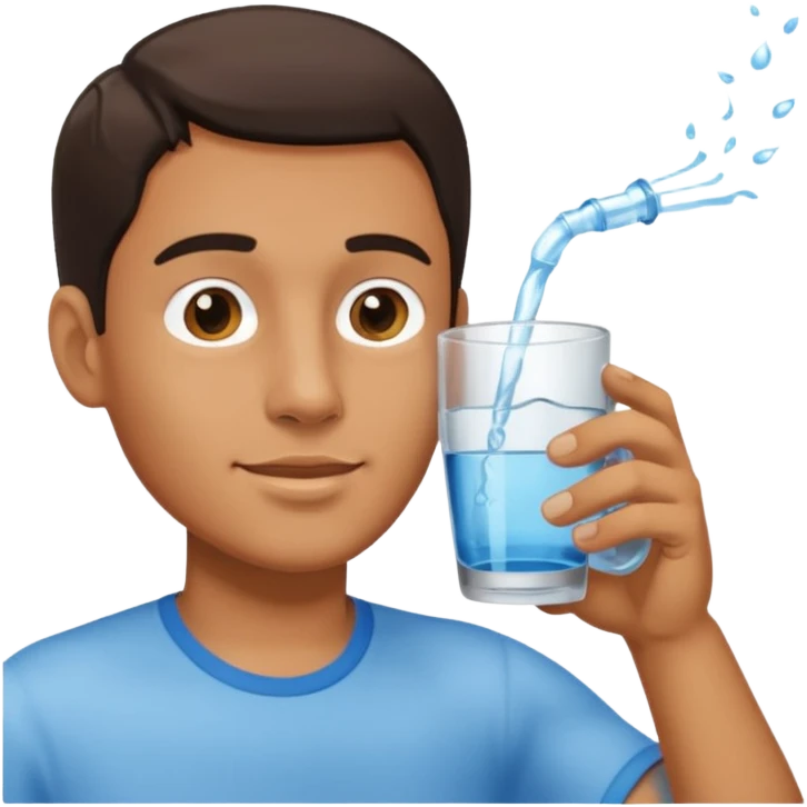 man drinking water  emoji