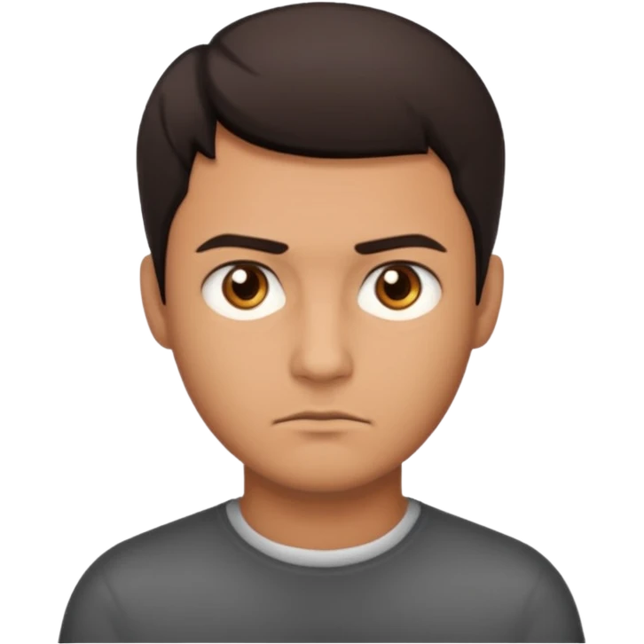 A serious man emoji