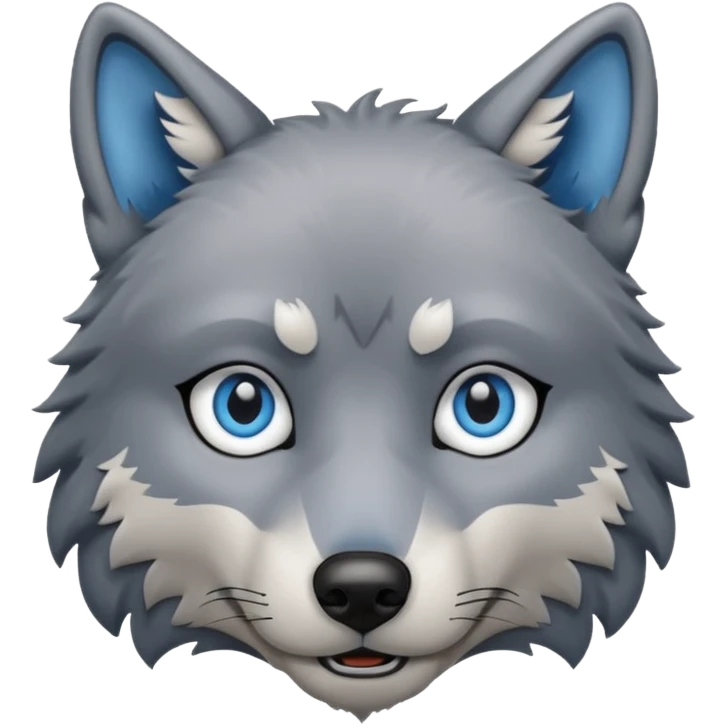 wolf with blue eyes emoji