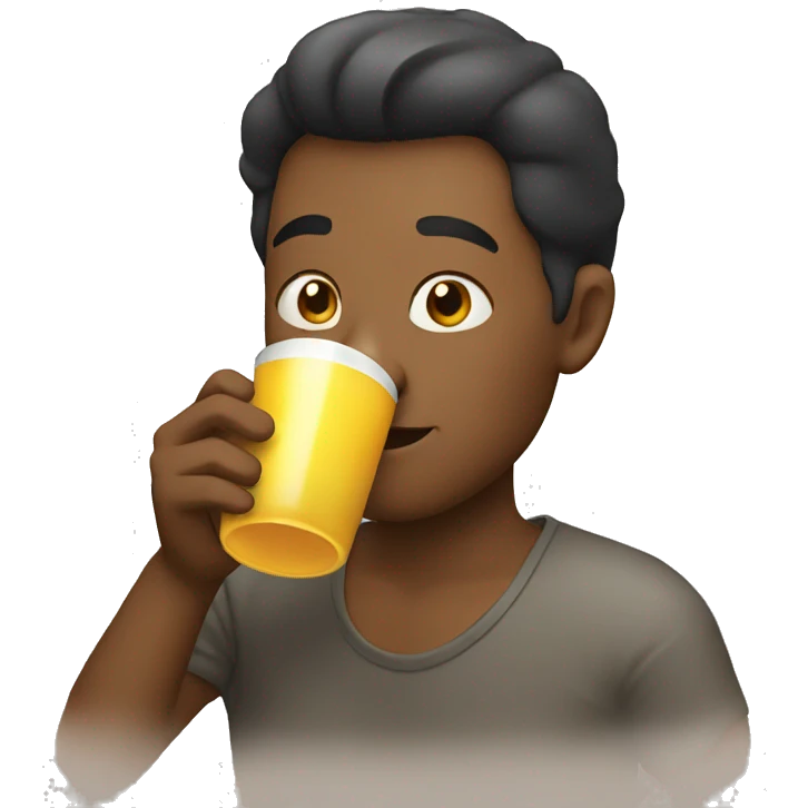 A person drinking a emoji