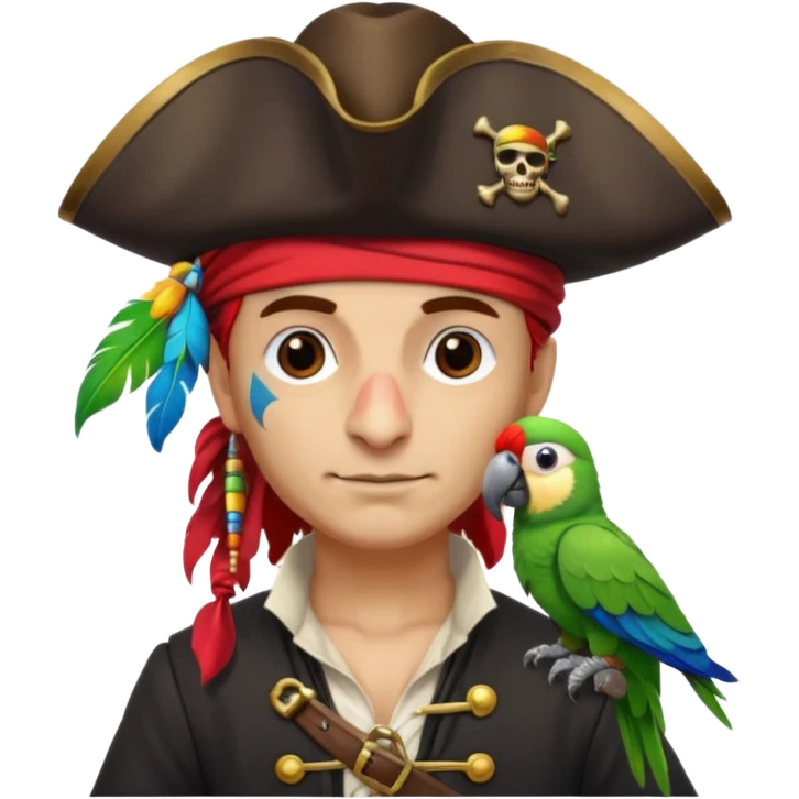 pirate and parrot emoji