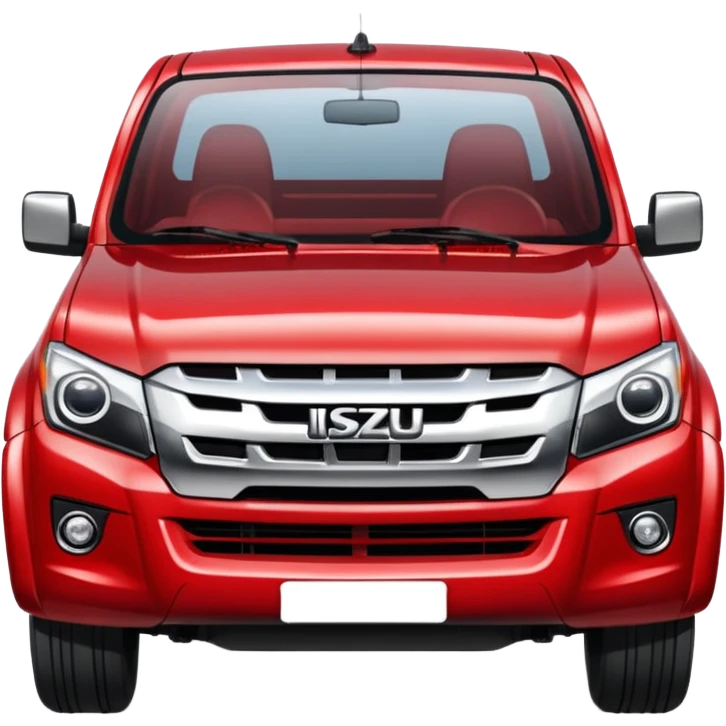 red isuzu d-max pickup truck driving  emoji